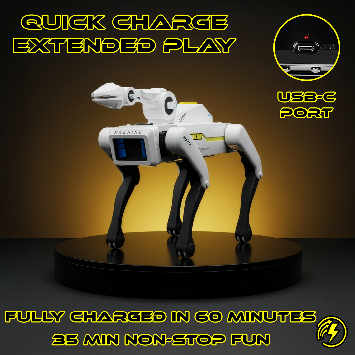 YKO Robot Dog with Interactive Claw, Voice